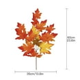 thumbnail image 2 of EIMELI Fake Leave Simulation Plants Artificial Maple Leaves Branches Garden Hotal Office Bar Decorative Red Background Wedding, 2 of 11