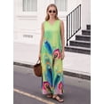 thumbnail image 5 of OYYN Women's A-Line Sleeveless V-Neck Relaxed Fit Maxi Casual Dress, 5 of 5