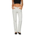 thumbnail image 2 of JUSLIO Women Jeans,Polka Dot Print Zip Fly Straight Leg Full Length Denim Jeans, 2 of 6