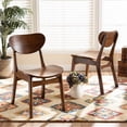 thumbnail image 6 of Bowery Hill Walnut Brown Finished Wood 2-Piece Dining Chair Set, 6 of 8