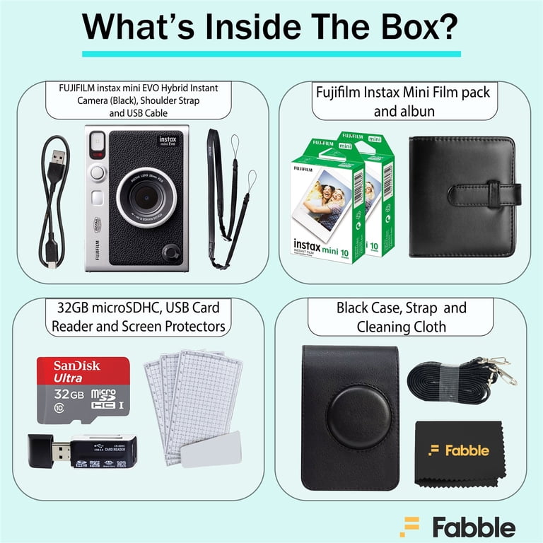 Fujifilm Instax Mini Evo Hybrid Instant Camera with 20-exposure