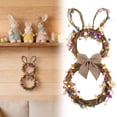 thumbnail image 2 of Front Door Wreath Easter Bunny Egg Door Wreath Spring Shape Wall Hanging Decor for Front Door Home & Easter Wreath Easter Door Wreath Holiday Door Wreath Floral Wreath Decor Spring Wreath, 2 of 5