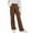 Brown, variant on Nskgu Girls Dressy Bell Bottom School Uniform Pants Flared Pants for Kids Size 5-15 Years