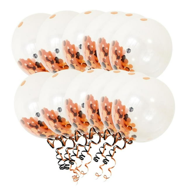 de látex para fiestas de 12 "llenos de confeti para cumpleaños, bodas, propuestas (12 piezas) Yotijar Conjunto de globos temáticos de Halloween