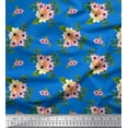 thumbnail image 1 of Soimoi Cotton Jersey Fabric Leaves & Wild Flower Floral Print Fabric by The Yard 58 Inch Wide, 1 of 3