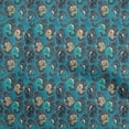 thumbnail image 1 of oneOone Velvet Blue Fabric Kalamkari Quilting Supplies Print Sewing Fabric By The Yard 58 Inch Wide, 1 of 5