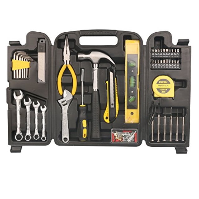 dowell 90 piece tool set home repair hand tool kit with plastic tool