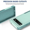 thumbnail image 2 of YEYKX Defender Case for Google Pixel 6A 6.1'' Heavy Duty 1 in 1 Design Rugged Full Body Dustproof Shockproof Bumper Non-Slip Protective Cover,Light Green,For Google Pixel 6A, 2 of 5