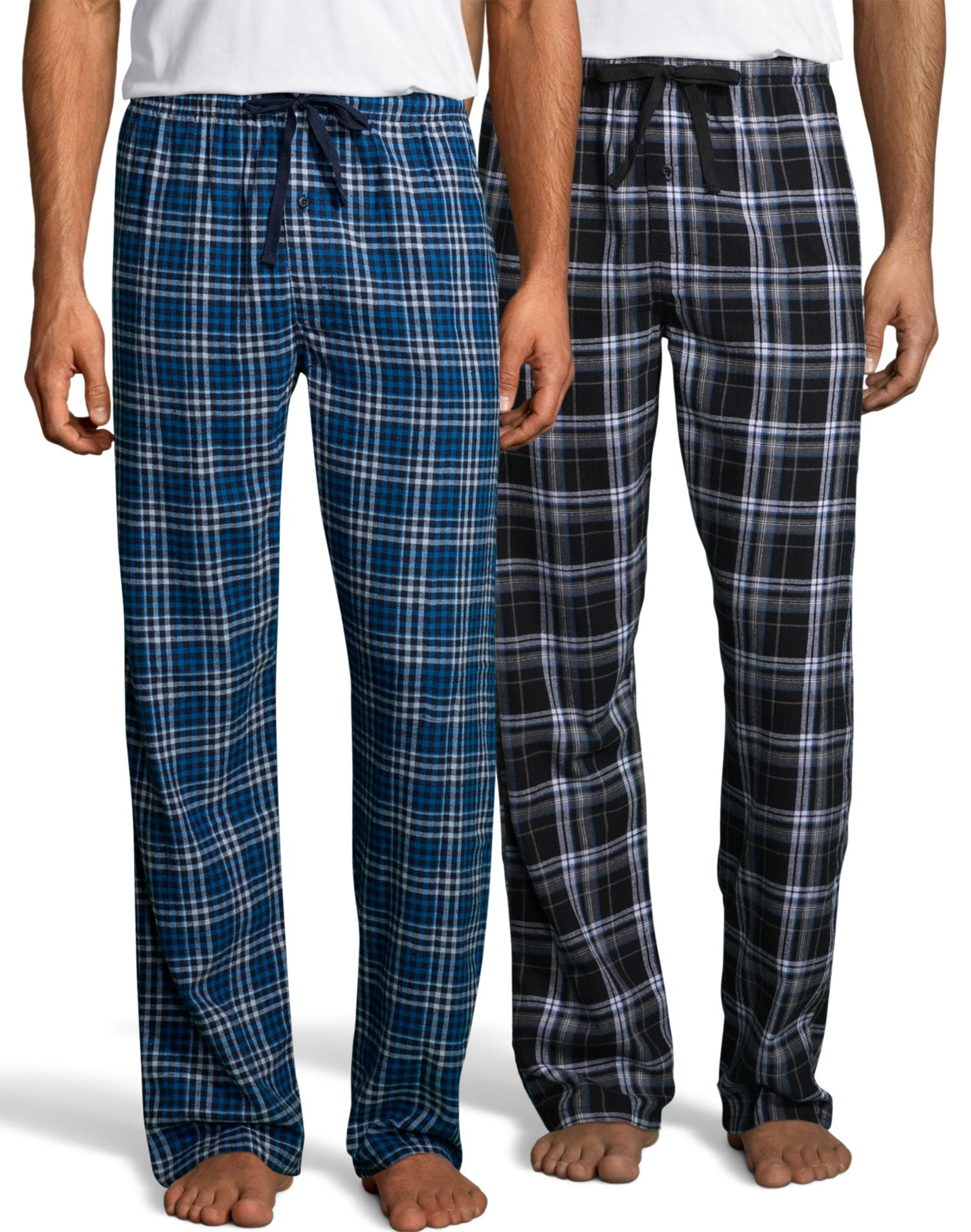 Hanes - Hanes Mens Flannel Pant 2-Pack, 2XL, Blue/Black Pack - Walmart ...