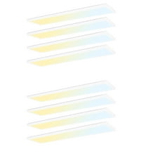 8 Pack Anti-Glare 3CCT 1x4 FT LED Flat Panel Flush Mount Light, 5%-100% Dimmable