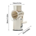 thumbnail image 2 of Tunhigl 5-in-1 Rotary Cheese Grater & Vegetable Slicer - Manual Food Processor with 5 Stainless Steel Blades, Strong Suction & Easy Clean - Perfect for Gourmet Cooking White, 2 of 9