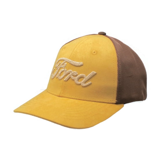 Hat - Ford Western 3D Rope Look Embroidered Low Profile Suede with Mesh Back Cap