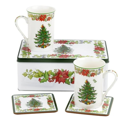 Spode Christmas Tree Dishwasher Safe - Spode Christmas Tree Napkin Holder with Salt & Pepper Set