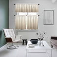 thumbnail image 4 of Beige Brown Ombre Kitchen Curtains Sets for Windows 24 Inch Length, Modern Abstract Art Gradient Aesthetics Rod Pocket Window Treatments Tier Curtains and Valances Set for Bedroom/Bathroom, 4 of 8