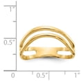 thumbnail image 5 of 14K Gold Polished Double Wave Fashion Thumb Ring K5789, 5 of 5