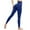 Blue, variant on YUEHUA Women's V-Shape Back Seamless Yoga Leggings, Tummy Control & Butt Lifting, High Waist Compression Pants with Ruched Detailing