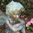 thumbnail image 3 of Homestyles 12"H Caroline Fairy in Bronze Patina Home Patio & Garden Large Statue, 3 of 5