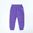 thumbnail image 3 of IVEYRTF Children's Christmas Checkered Print Pants Elastic Waistband with Drawstring and Pockets Thickened Casual Sports Sweatpants Trousers for Kids 2-15 Years(Purple,2-3 Years), 3 of 3