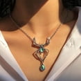 thumbnail image 2 of Collier Araignée Gothique Vintage pour Femmes - Pendentif Halloween - Bijou Reptile Style Punk - Collier Charme Araignée, 2 of 5