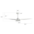thumbnail image 2 of Icebreaker 56" 3 Blades White LED Indoor Wifi Ceiling Fan with Remote for Smart Home, 2 of 8