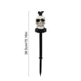 thumbnail image 4 of Kdkad Halloween Skull Solar Lights, Resin Waterproof Garden Lights, Spooky Skull Flickering Flame LED Pathway Lights for Halloween Outdoor Decorations Patio Yard Lawn Porch Supplies, 4 of 7