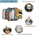 thumbnail image 3 of FORMRS Unisex School Backpack 17" Student Travel Bag with Laptop Compartment, Cartoon Flowers, 3 of 7