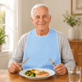 thumbnail image 6 of Light Blue Stain Resistant Adult Neck Guard Bib, 30X18 Inch Machine Washable Bib, Absorbent Meal Time Bib, Waterproof Terry Cloth Bib, Lightweight Breathable Cotton Material, Full, 6 of 7