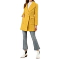 thumbnail image 1 of Abrigo largo con cinturón de solapa elegante para mujer INSPIRE CHIC, color amarillo, talla L, 1 of 7