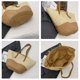 thumbnail image 5 of Bolsos de mujer Bolsos de hombro tejidos a juego de colores Tote de gran capacidad (Beige) Ehuebsd Para Estrenar, 5 of 9