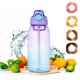 thumbnail image 1 of La mejor opción de regalo! Botella de agua deportiva de aire última intervensión de BPA, botella de agua de 1000 ml con 4 cápsulas de sa B, 1 of 8