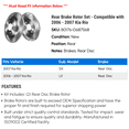 thumbnail image 2 of Rear Brake Rotor Set - Compatible with 2006 - 2007 Kia Rio, 2 of 2