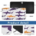 thumbnail image 4 of Car Windshield Sunshade with Ring - Foldable UV Protection Sun Shade for Front/Back Window, Heat Insulation,Shark, 4 of 6
