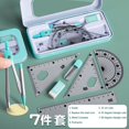 thumbnail image 5 of 7 Pcs/set Compass Ruler Set Multi-function Mathematical Rulers Professional Drawing Tools School Supplies Students Stationery Purple Set A, 5 of 5