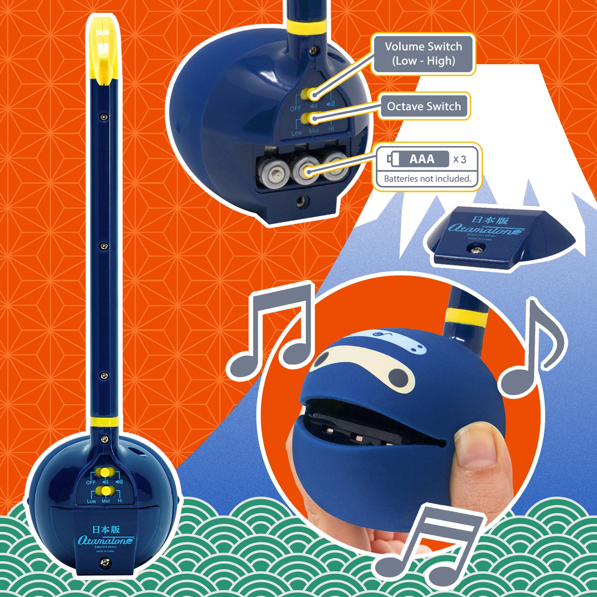 Otamatone Electronic Musical Instrument Toy for Children Unisex Adults - Ninja