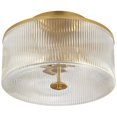 thumbnail image 6 of Possini Euro Design McKenzie 14" Mid Century Modern 2-Light Semi Flush-Mount Ceiling Light Fixture Kitchen Drum Warm Brass Finish, 6 of 8
