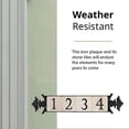 thumbnail image 5 of NACH Crested House Address Sign, Outdoor Address Plaque, Cast Iron House Number Sign, Small Crest, 4 Numbers, Iron, 24 x 5 x 1", KA-SMALLCREST-4, 5 of 5