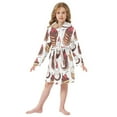 thumbnail image 6 of FORMRS Niños Bathrobe Unisex Hooded Robe Soft Plush Pajamas Sleepwear, Size 2-3T, White Chocolate Cakes, 6 of 7