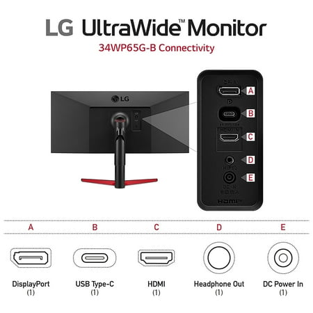 LG - 34” UltraWide FHD HDR 75Hz FreeSync Monitor (USB) - Black