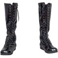 thumbnail image 3 of Pro Wrestling Lace up Costume Boots with Matching Wristbands Black, us_Footwear_Size_System, Adult, Men, Alpha, Medium, Small, 3 of 10
