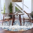 thumbnail image 3 of Blue Coastal Starfish Round Area Rug 6Ft Washable Circle Rugs for Bathroom Office, Beach Nautical Shell Eucalyptus Ocean Non-Slip Carpet Floor Mats Indoor Outdoor Carpet Runner Aesthetic Home Decor, 3 of 8