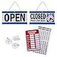 thumbnail image 3 of Open Signs for Business, Bundle of Office Hours Sign Will Return Clock with Suction Cups for Businesses Stores Restaurants Bars - Business Hour Closed Open Sign, 3 of 4
