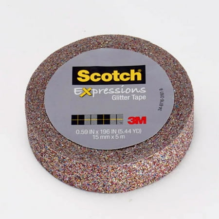 UPC: 0051141993720 | Scotch Expressions Glitter Tape Multicolored .59 x 196 1 Roll