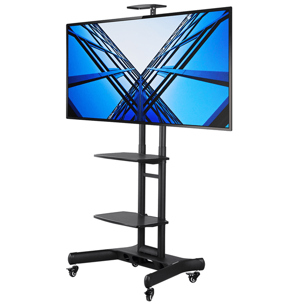 Mobile TV Stand Cart with Swivel Mount for 32"-65" LCD LED Flat/Curved Screen TV 