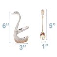 thumbnail image 7 of Home Decoration Swan Spoon Creative European-style High-end Stainless Steel Coffee Spoon Light Luxury Salad Coffee/Dessert Spoon Cutlery Flatware Modern Decoration Set with Holder 7 PCS/Set (Silver), 7 of 7