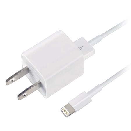 Apple USB Home Travel Charger Adapter/ Lightning Cable Power Cord MD818ZM/ A for iPhone  5/ 5S/ 6/ 7/ 6s/ 6 Plus/ 7 Plus/ 8/ 8 Plus/X /iPad Air 2/ Mini/ (Best Apple Iphone Charger)
