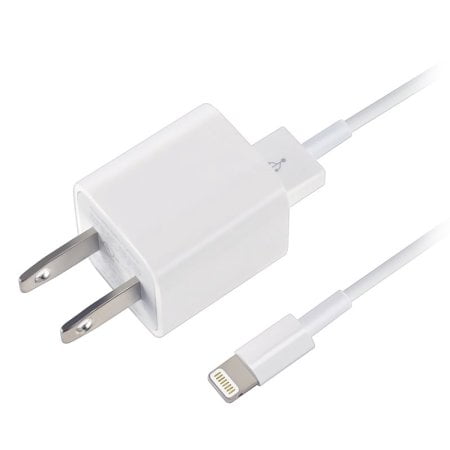 Apple USB Home Travel Charger Adapter/ Lightning Cable Power Cord MD818ZM/ A for iPhone  5/ 5S/ 6/ 7/ 6s/ 6 Plus/ 7 Plus/ 8/ 8 Plus/X /iPad Air 2/ Mini/ (Best Ipad Charger 2019)