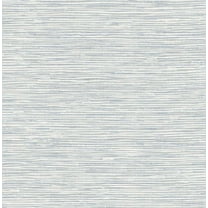 Seabrook Designs Dove Grey & Bluestone Southport Faux Grasscloth Prepasted Wallpaper
