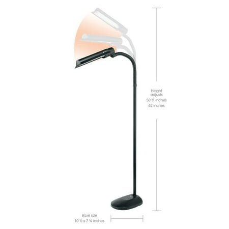 OttLite - WingShade Floor Lamp - Black