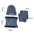 thumbnail image 2 of Scarf Touch Screen Gloves Large Hat Scarf Gloves Set Thick Knit Skull Cap, 2 of 5
