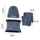 thumbnail image 2 of Bufanda guantes para pantalla táctil sombrero grande bufanda guantes conjunto gorro de calavera de punto grueso, 2 of 5